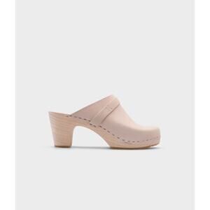 Sandgrens EUC Sand Nubuck Light Base Maya 3" Heel Clog Mule Shoe 40 EU 9-9.5 US